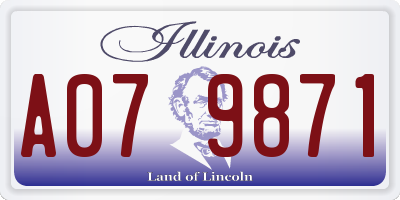 IL license plate A079871