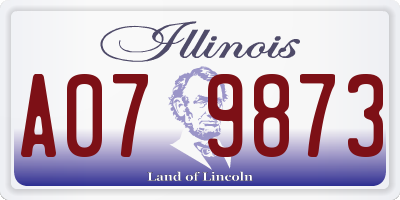 IL license plate A079873
