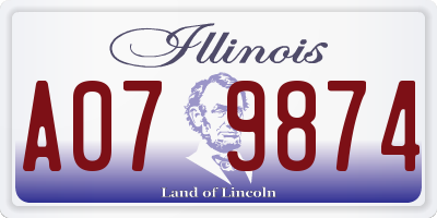 IL license plate A079874