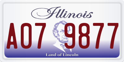 IL license plate A079877