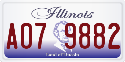 IL license plate A079882