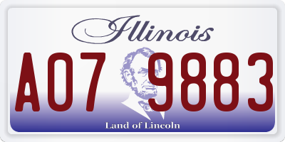 IL license plate A079883