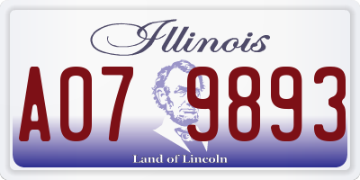 IL license plate A079893