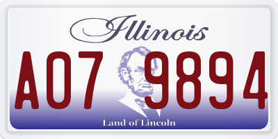 IL license plate A079894