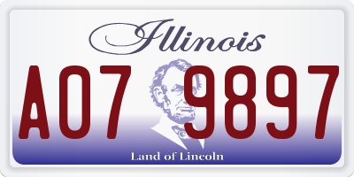 IL license plate A079897