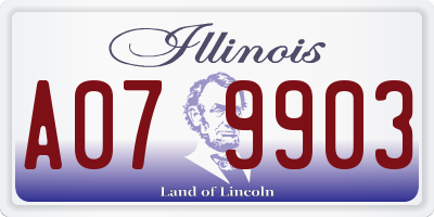 IL license plate A079903