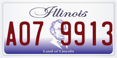 IL license plate A079913