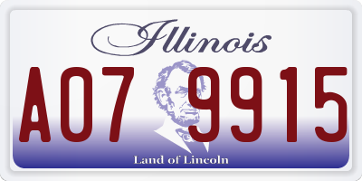IL license plate A079915