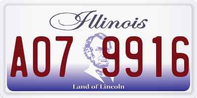 IL license plate A079916