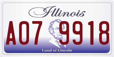 IL license plate A079918
