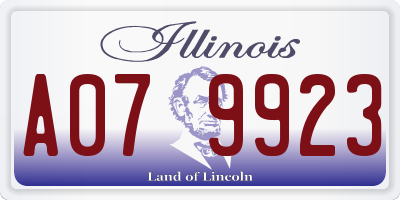 IL license plate A079923