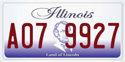IL license plate A079927