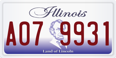 IL license plate A079931
