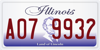 IL license plate A079932