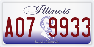 IL license plate A079933