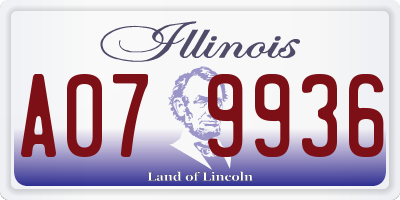 IL license plate A079936