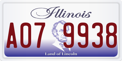 IL license plate A079938