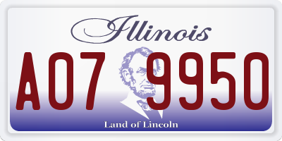 IL license plate A079950