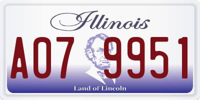 IL license plate A079951