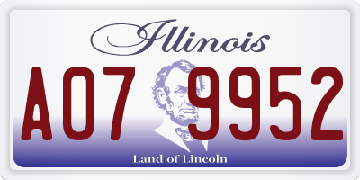 IL license plate A079952