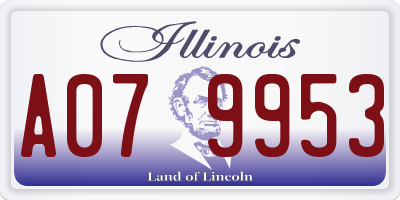 IL license plate A079953