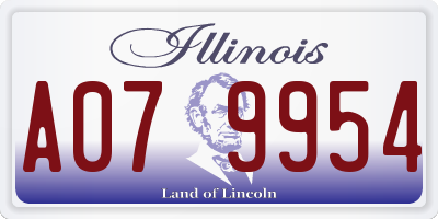 IL license plate A079954