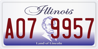 IL license plate A079957