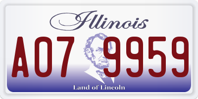 IL license plate A079959