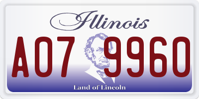 IL license plate A079960