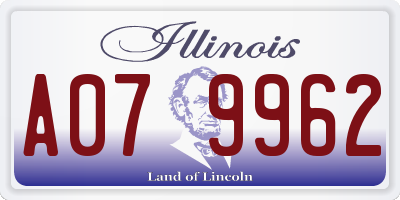 IL license plate A079962