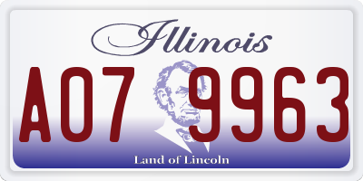 IL license plate A079963