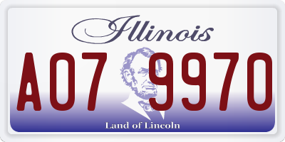 IL license plate A079970