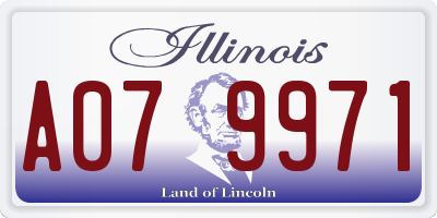 IL license plate A079971