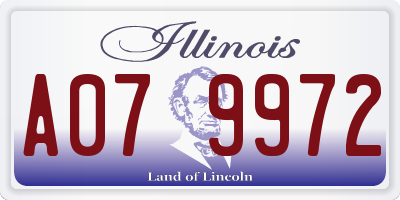 IL license plate A079972