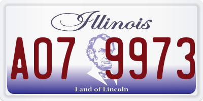 IL license plate A079973
