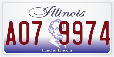 IL license plate A079974