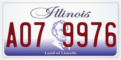 IL license plate A079976