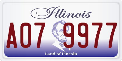 IL license plate A079977