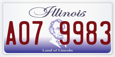 IL license plate A079983