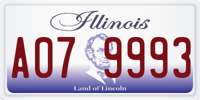 IL license plate A079993
