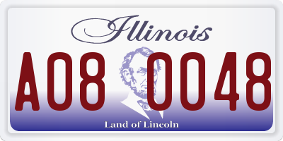 IL license plate A080048