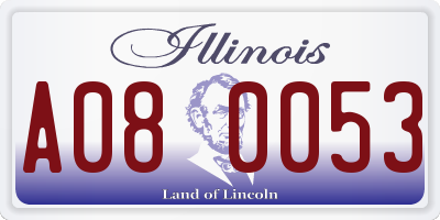 IL license plate A080053