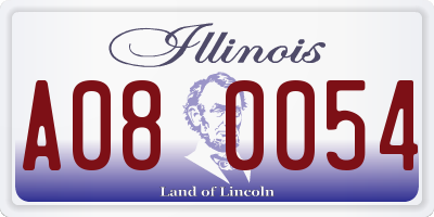 IL license plate A080054
