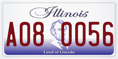IL license plate A080056