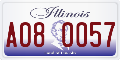 IL license plate A080057