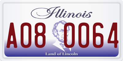 IL license plate A080064