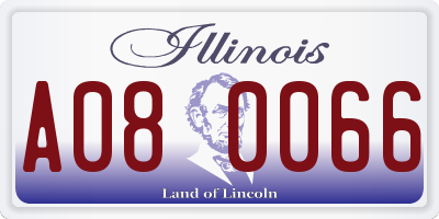 IL license plate A080066