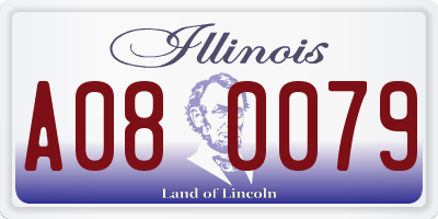 IL license plate A080079