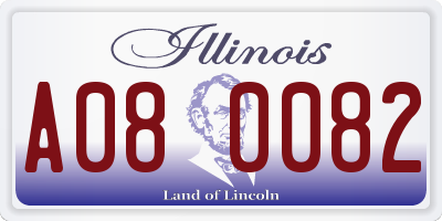 IL license plate A080082