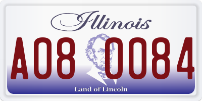 IL license plate A080084